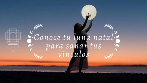 Silueta de una persona alcanzando la luna al atardecer, para el taller Conoce tu Luna Natal