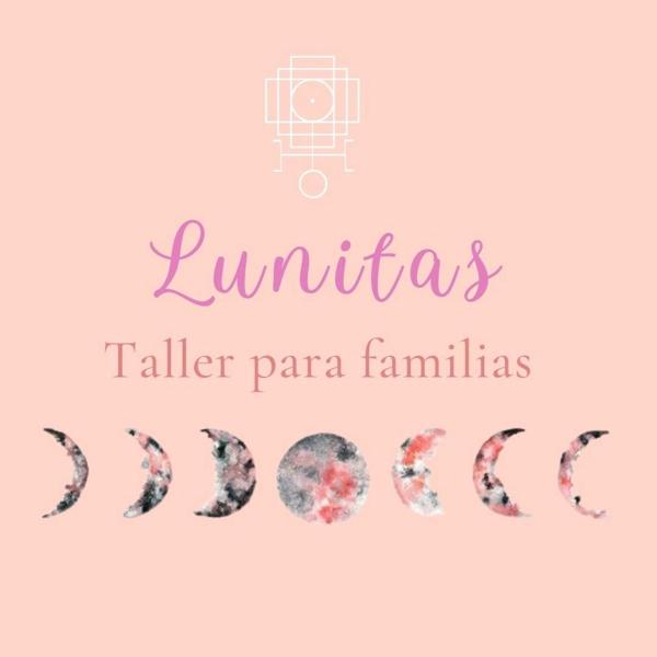 Fases lunares ilustradas para el taller de crianza consciente Lunitas