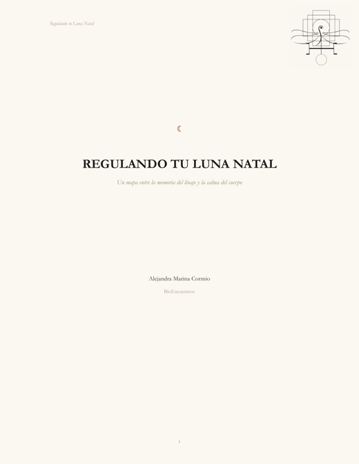 Portada del cuadernillo Regulando tu Luna Natal